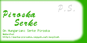 piroska serke business card